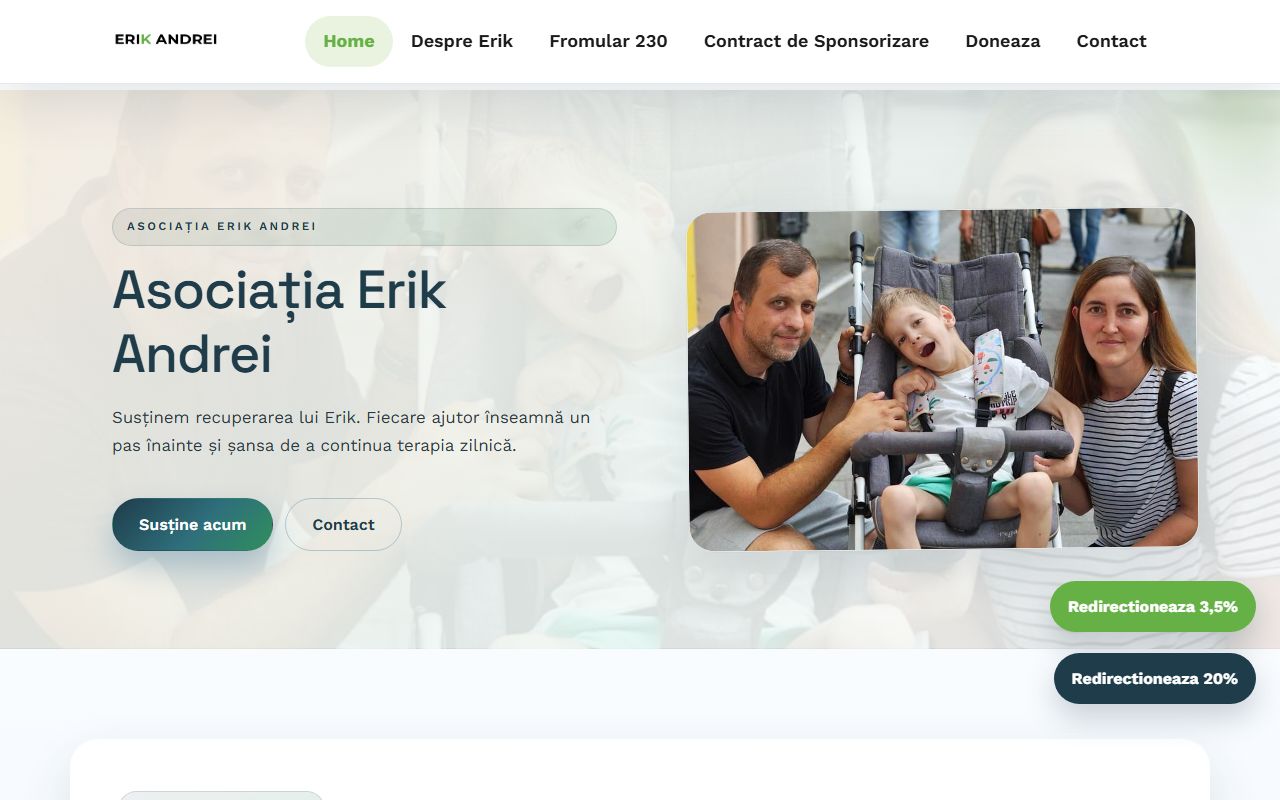 Previzualizare site Erik Andrei
