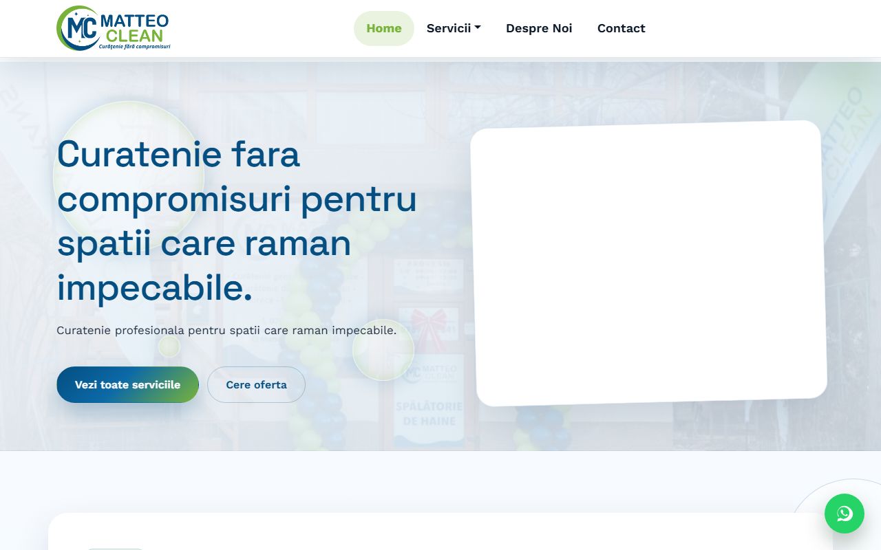 Previzualizare site Matteo Clean